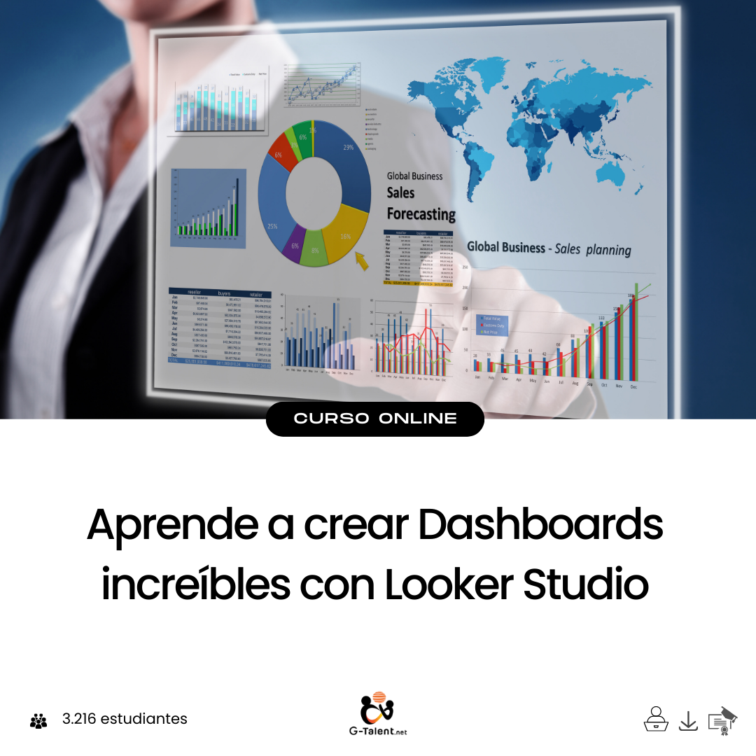 Curso Looker Studio - Aprende a crear paneles profesionales y visualizaciones de datos