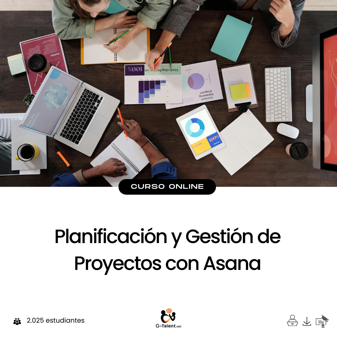 Curso planificación y gestión de proyectos con Asana - Organización y eficiencia para equipos