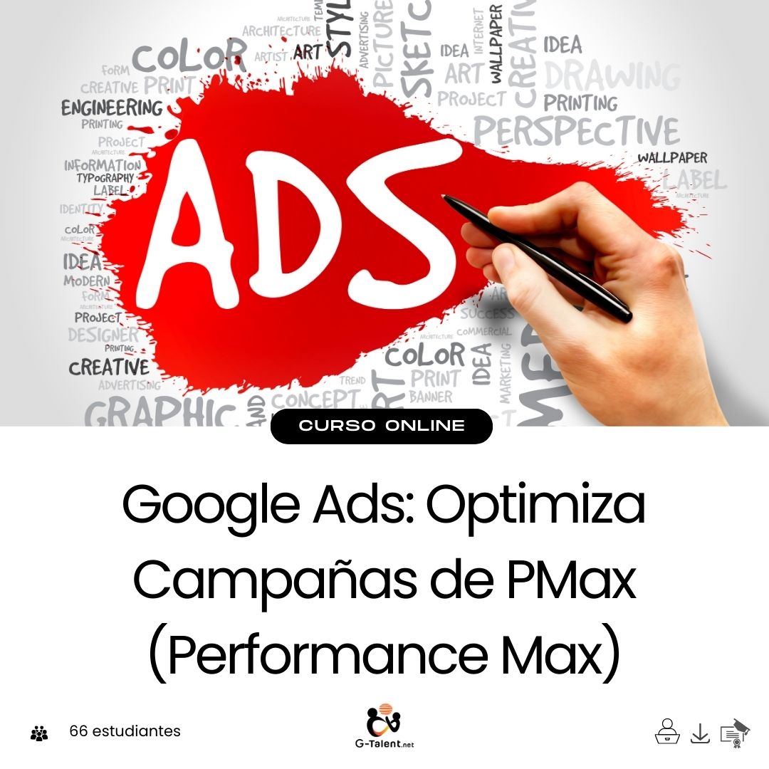 Panel de Google Ads con campaña Performance Max activa, mostrando resultados automatizados, métricas de conversión y segmentos de audiencias integrados