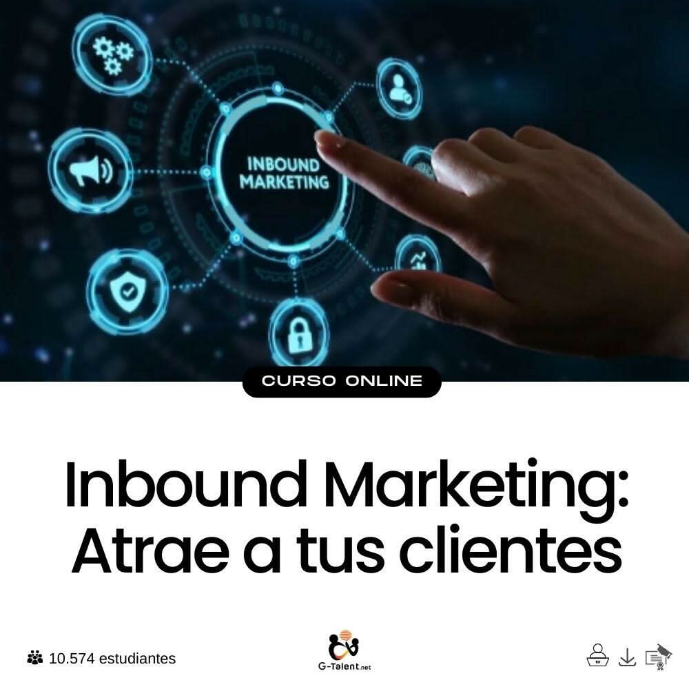 Embudo de inbound marketing con etapas de atracción, conversión, cierre y fidelización, acompañado de contenido digital y automatización