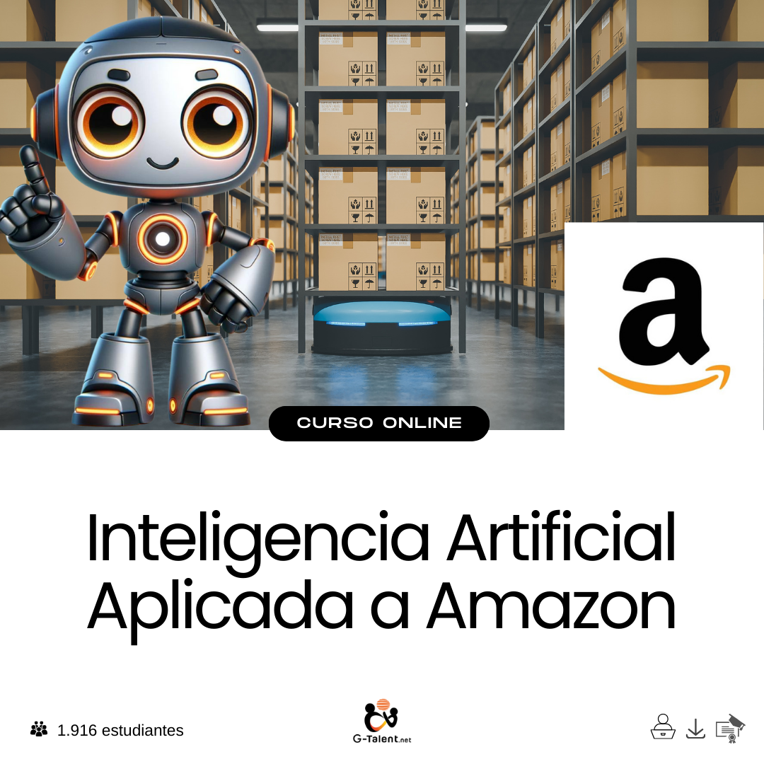 Dashboard con métricas de ventas de Amazon y gráficos de inteligencia artificial optimizando inventario, publicidad y recomendaciones