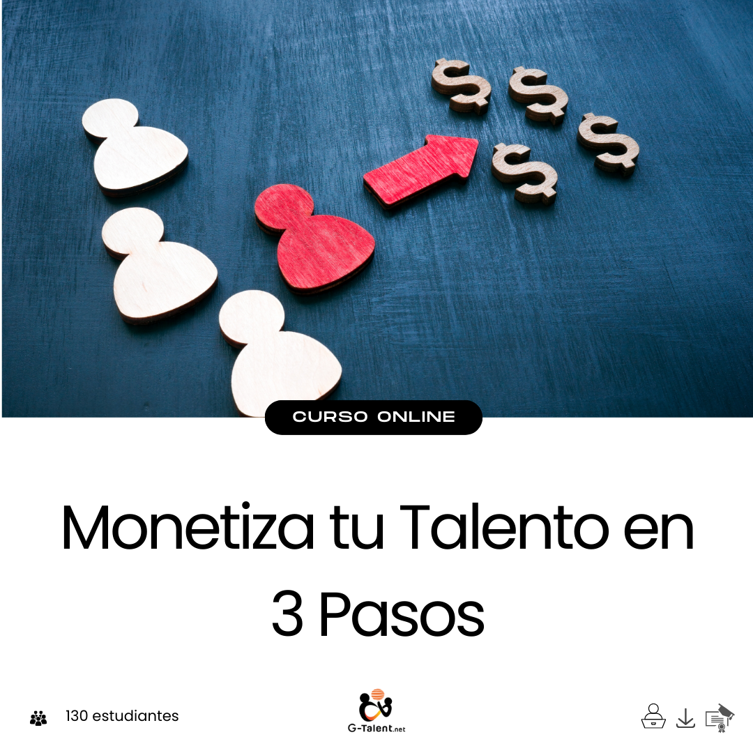 Persona frente a laptop diseñando un producto digital, con notas sobre habilidades, oferta y estrategia de venta en una pizarra o libreta