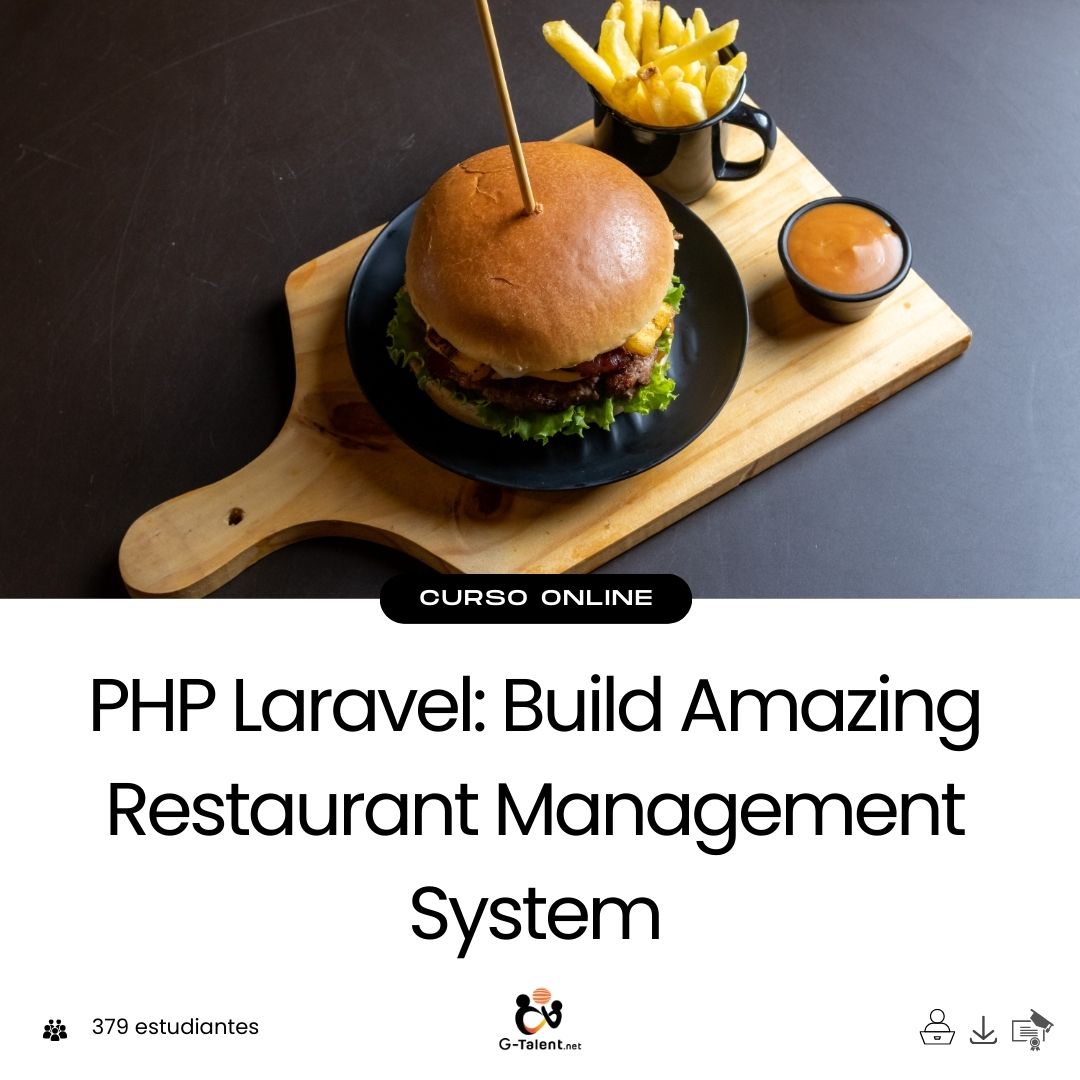 Sistema web de gestión para restaurante desarrollado con Laravel, mostrando menús, pedidos, reservas y panel de control administrativo