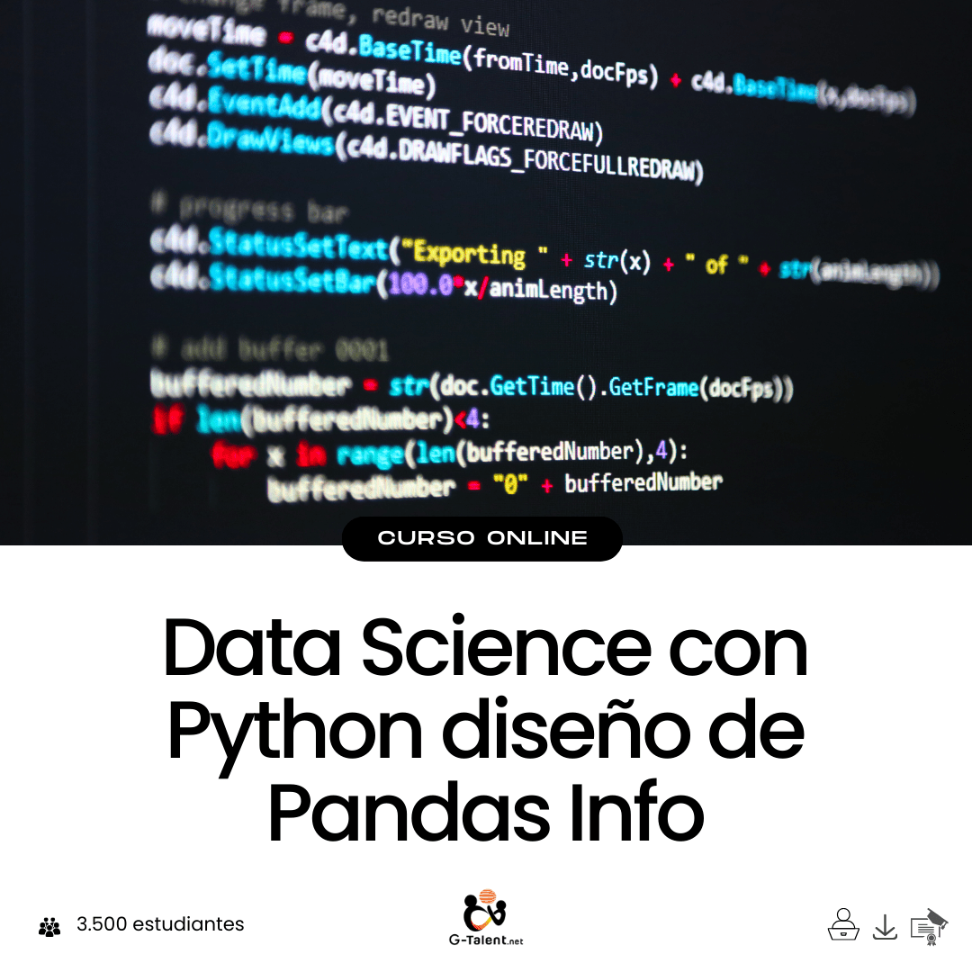 Data Science con Python diseño de Pandas - G - Talent.Net