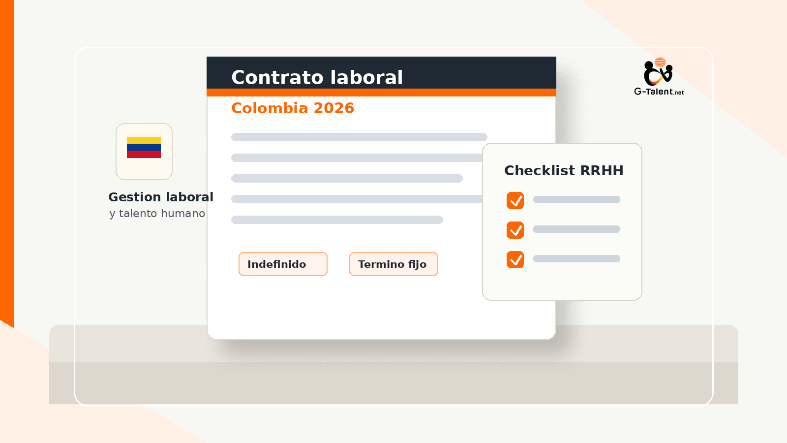 Contrato laboral en Colombia 2026: tipos, reforma laboral y checklist para RRHH - G-Talent.Net