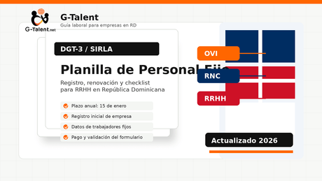 DGT-3 en República Dominicana 2026: qué es, cuándo se registra y checklist para RRHH - G-Talent.Net