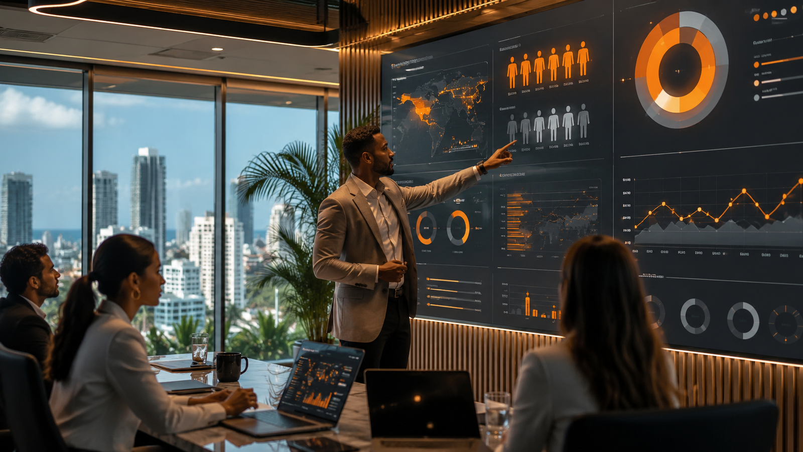 Dashboard de indicadores de RRHH en República Dominicana 2026 con métricas de talento y capacitación