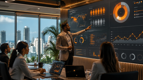 Dashboard de indicadores de RRHH en República Dominicana 2026 con métricas de talento y capacitación