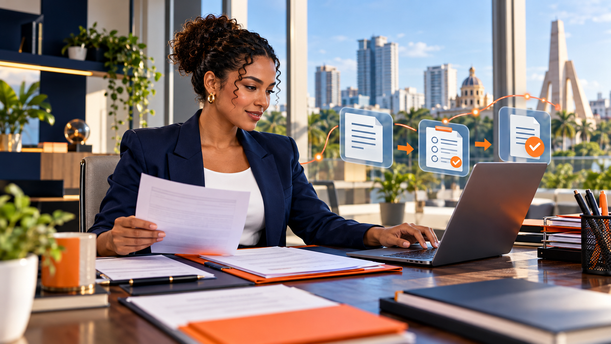 Emprendedora usando Empresas en 24 Horas para formalizar un negocio en República Dominicana