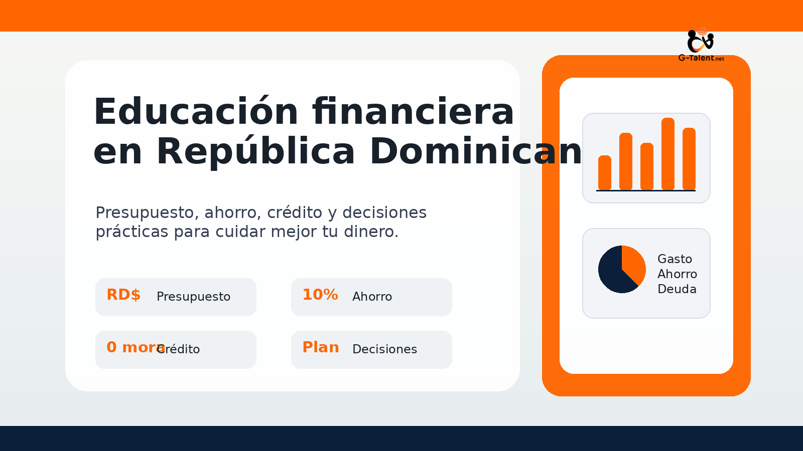 Educación financiera en República Dominicana para organizar presupuesto, ahorro y crédito en 2026