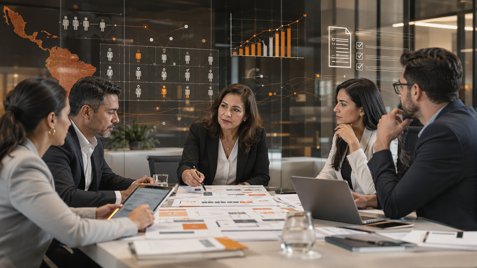 Profesionales de Recursos Humanos en México diseñando capacitación en inteligencia artificial por roles