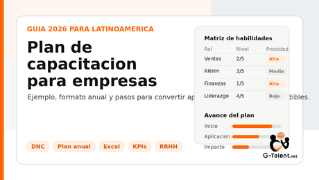 Plan de capacitación 2026: matriz de habilidades, formato y KPIs para RRHH - G-Talent.Net