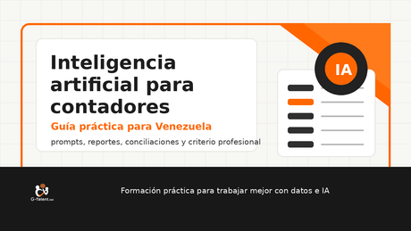 Profesional contable en Venezuela trabajando con conciliaciones y reportes financieros digitales