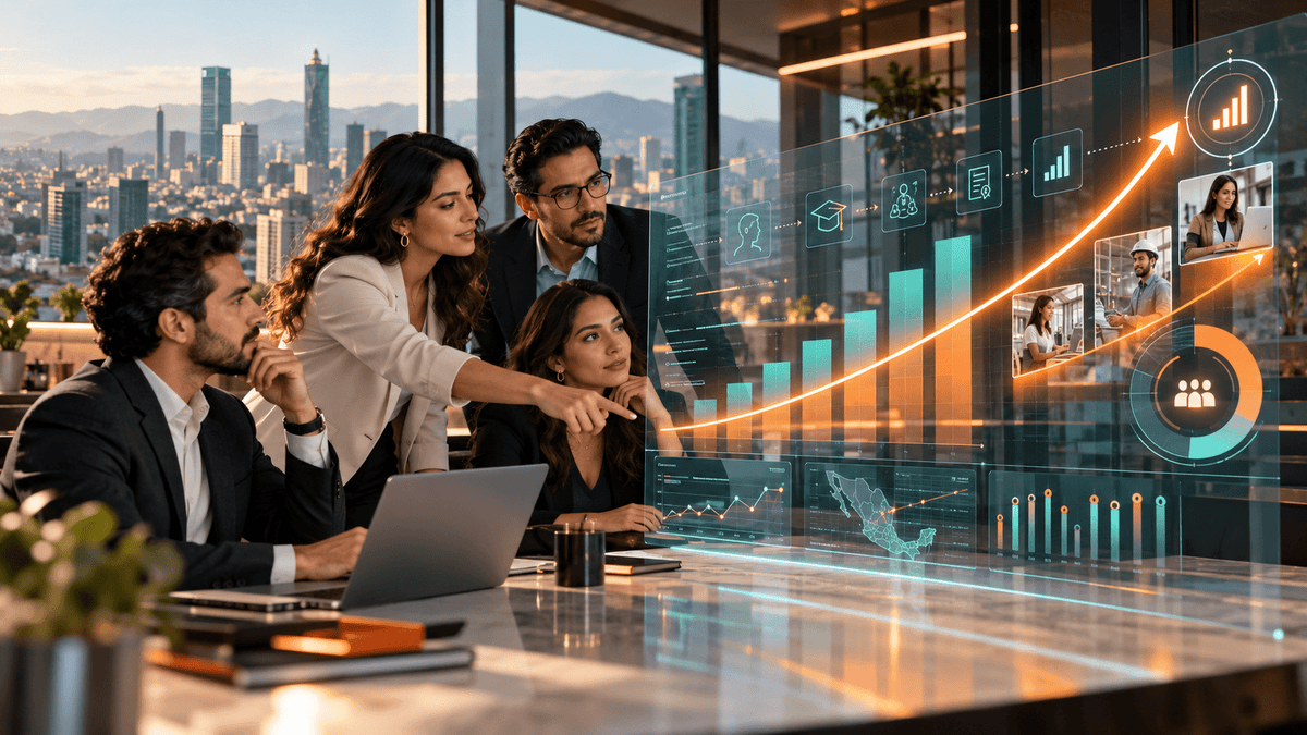 ROI de capacitación en México 2026: fórmula, ejemplo y tablero para RRHH - G-Talent.Net