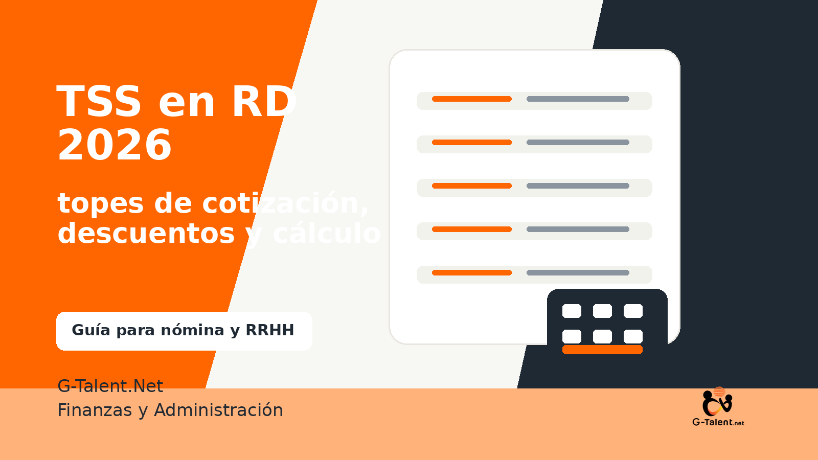 TSS en República Dominicana 2026: topes de cotización, descuentos y cálculo para nómina