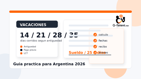 Vacaciones laborales en Argentina 2026: días por antigüedad, plus vacacional y errores al liquidarlas - G-Talent.Net
