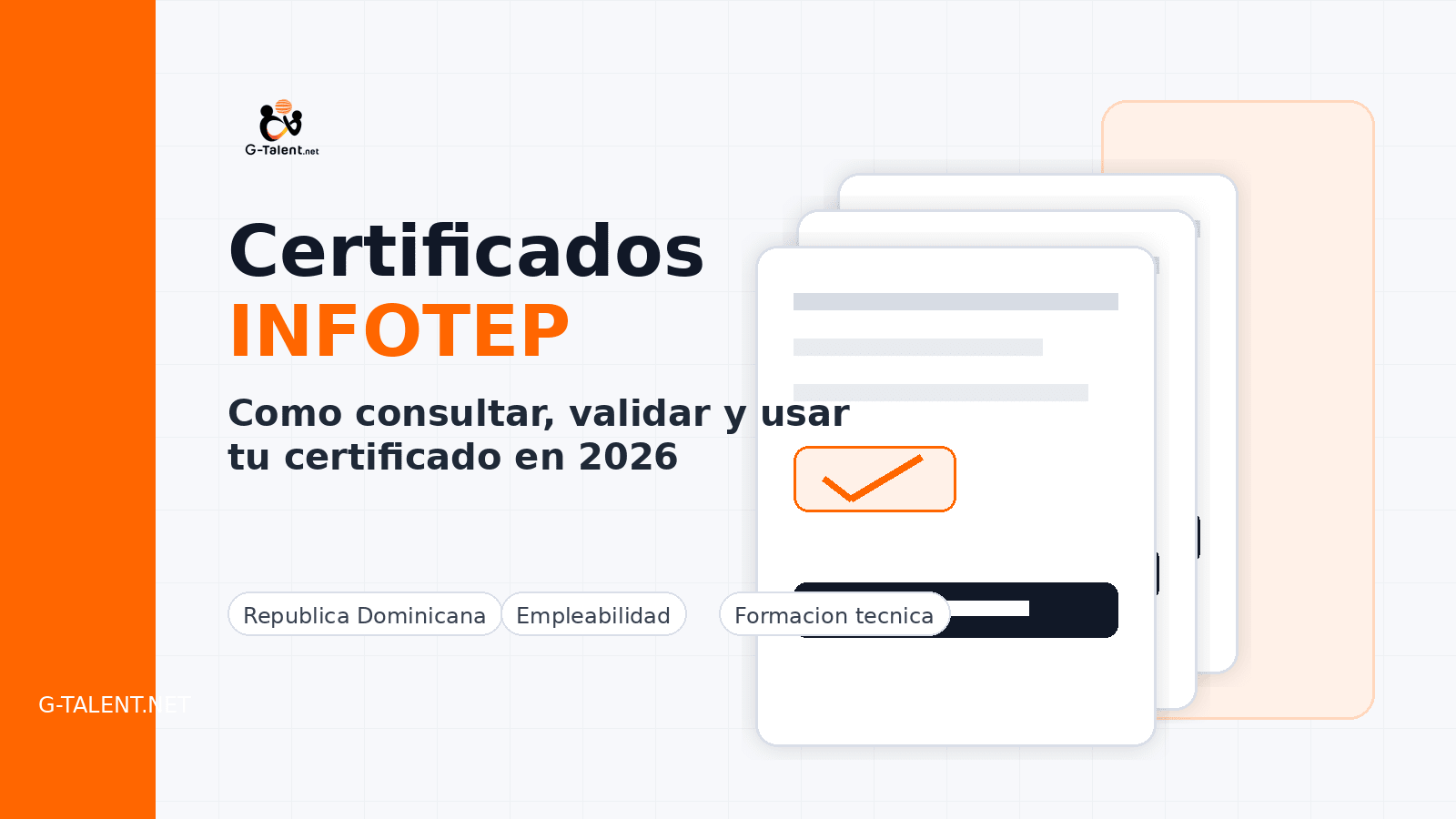 Validación ocupacional INFOTEP 2026: cómo certificar competencias por experiencia - G-Talent.Net