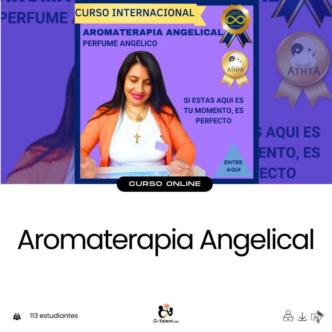 Frascos de aceites esenciales junto a plumas blancas y símbolos angelicales sobre un altar de sanación