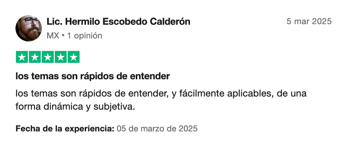Opinión de un estudiante de G-Talent en Trustpilot, 6 de 6