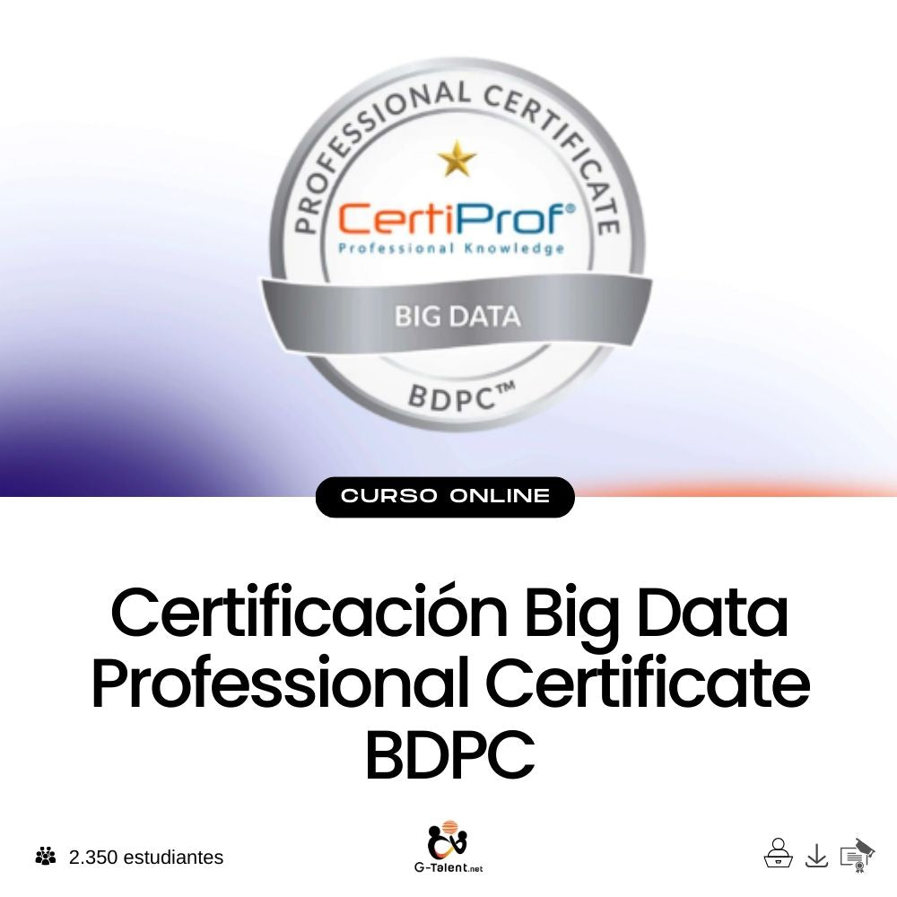 Certificación Big Data Professional Certificate BDPC - 0