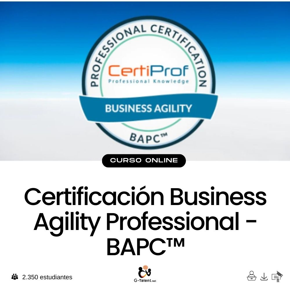 Certificación Business Agility Professional - BAPC™
