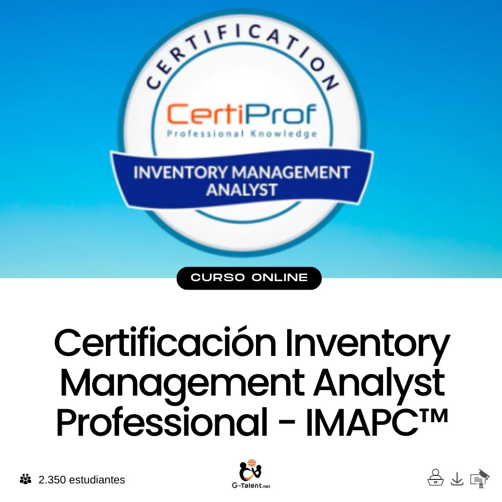 Certificación Inventory Management Analyst Professional - IMAPC™