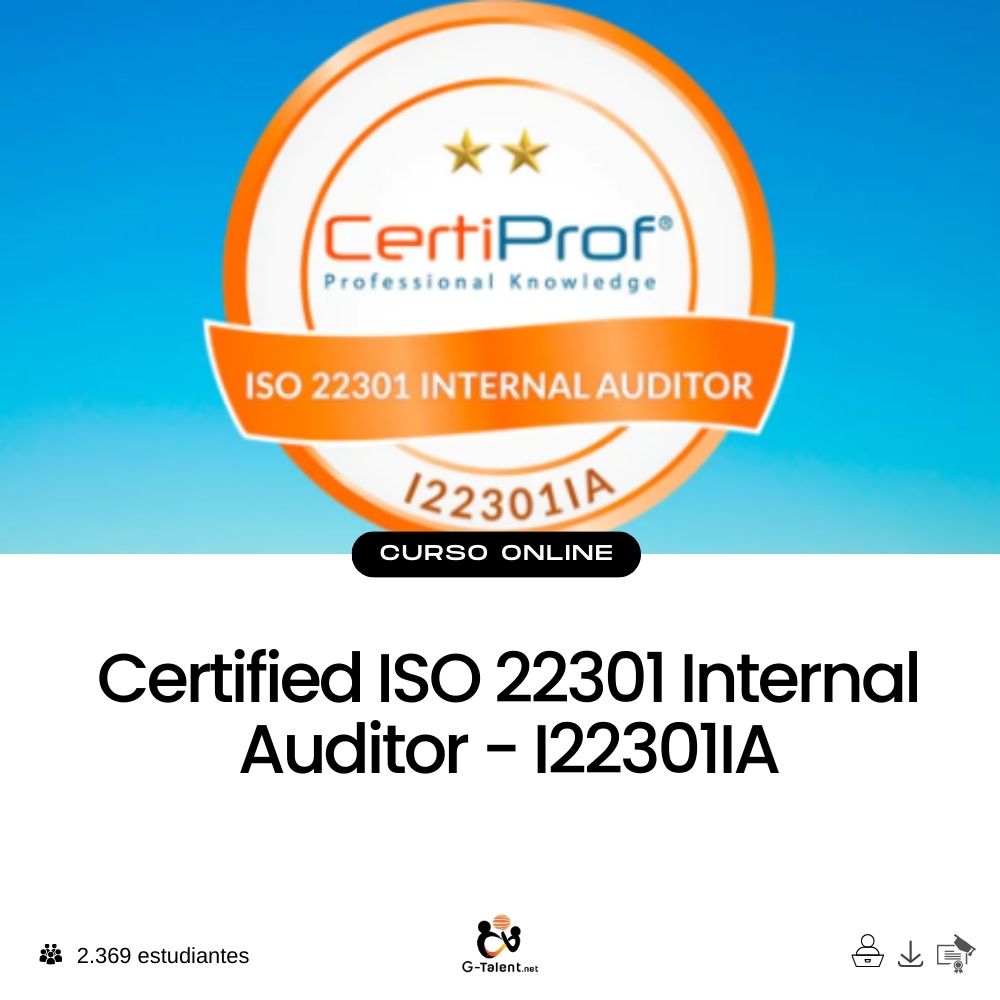 Certified ISO 22301 Internal Auditor - I22301IA - 0