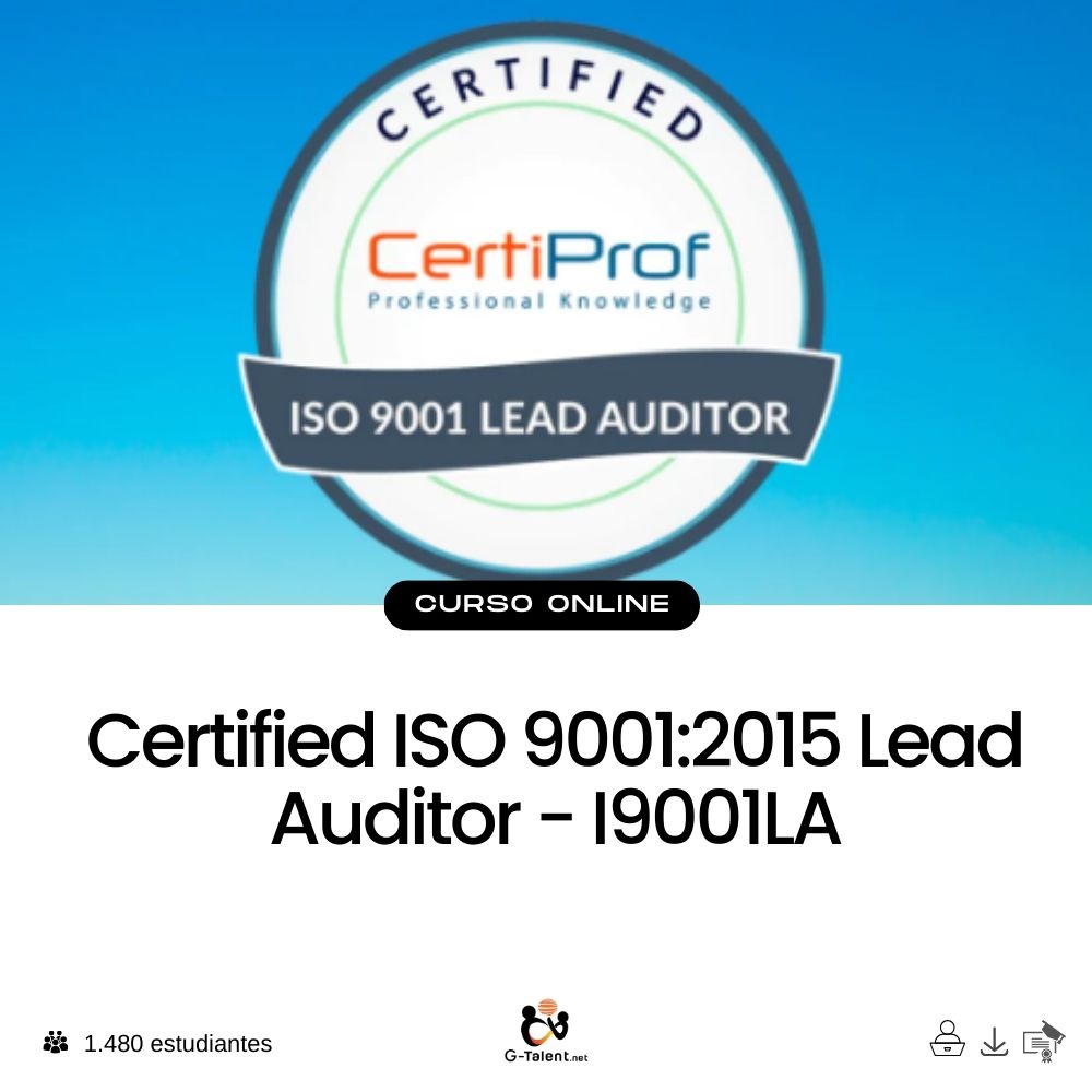Certified ISO 9001:2015 Lead Auditor - I9001LA - 0
