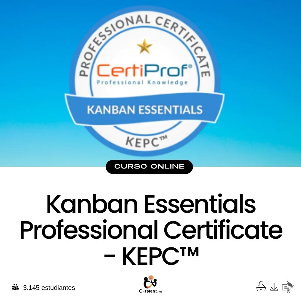 Certificación Kanban Essentials Professional KEPC™ GTalent y