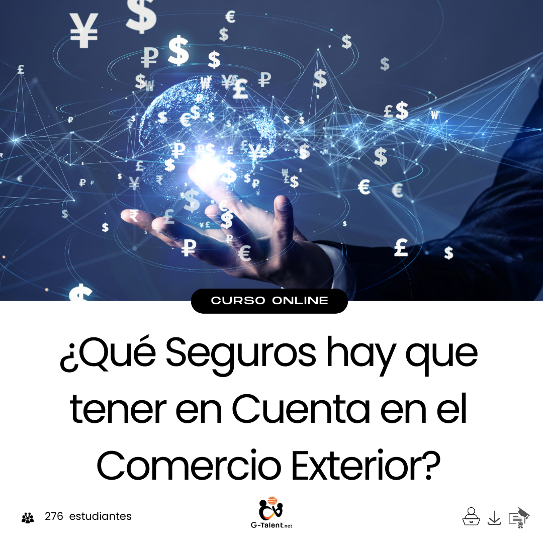 Contenedor marítimo en tránsito con íconos de seguros, documentos y escudo de protección superpuestos en pantalla digital