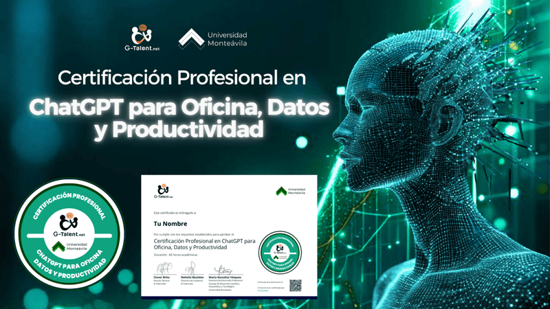 Certificación Profesional en ChatGPT para Oficina, Datos y Productividad - G - Talent.Net