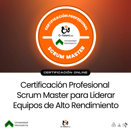 Certificación Profesional Scrum Master para Liderar Equipos de Alto Rendimiento - G - Talent.Net