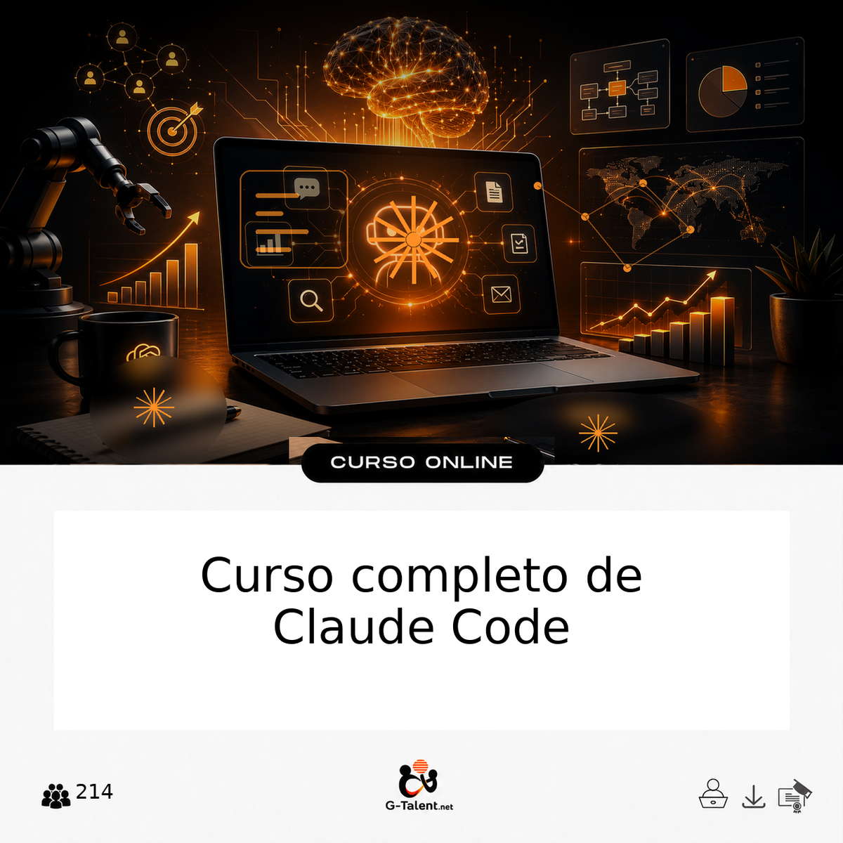 Portada cuadrada del curso completo de Claude Code