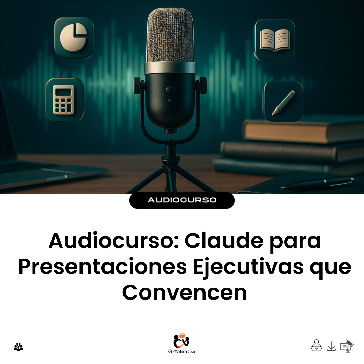 Audiocurso: Claude para Presentaciones Ejecutivas que Convencen - portada cuadrada