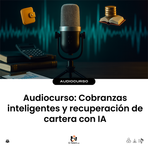 Audiocurso: Cobranzas inteligentes y recuperación de cartera con IA - portada cuadrada