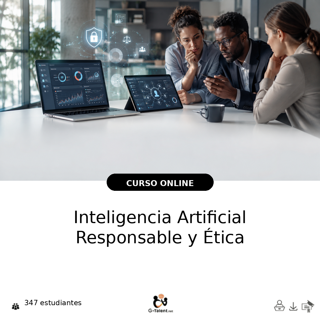 Imagen cuadrada del Curso de Inteligencia Artificial Responsable y Ética con plantilla G-Talent