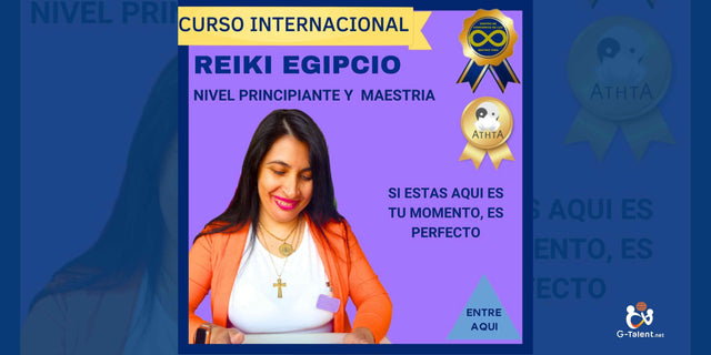 Video introductorio del curso de Reiki Egipcio, con explicación de niveles y maestría, enfocado en sanación energética y certificación internacional