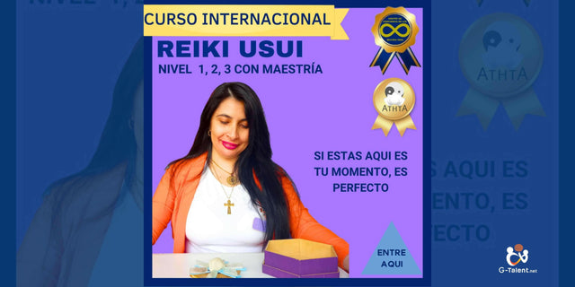 Video introductorio del curso completo de Reiki Usui, explicando los niveles 1, 2, 3 y maestría, con certificación internacional