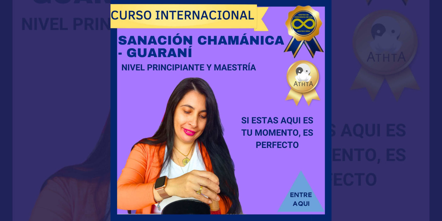 Video introductorio del curso de Sanación Chamánica Guaraní, explicando prácticas espirituales desde nivel principiante hasta maestría