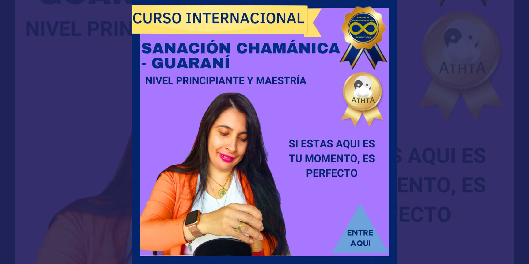 Video introductorio del curso de Sanación Chamánica Guaraní, explicando prácticas espirituales desde nivel principiante hasta maestría